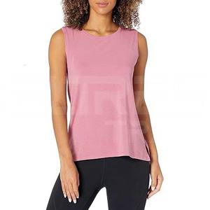 Hauts de yoga sans manches pour femmes de haute qualité haut de yoga à séchage rapide respirant et dernière conception en gros pas cher - Product Image 3