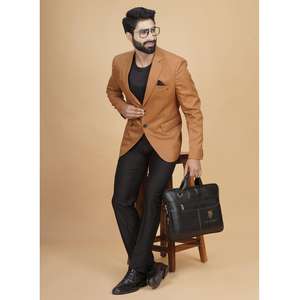 Blazer pour homme de qualité export, tendance, à double boutonnage, couleur rouille paon, de haute qualité, pour les fêtes et les événements, en vente - Product Image 6