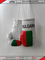 Mini-gants de boxe promotionnels en cuir à lacets, couleur personnalisée, impression de logo sur mesure, porte-clés durable pour voiture