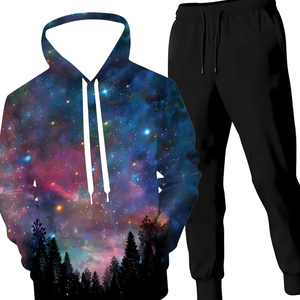 Ensemble de survêtement pour homme Galaxy Sublimation, sweat-shirt et pantalon, imprimé spatial élégant, vêtements de sport complets, tenue de jogging confortable, tendance - Product Image 6