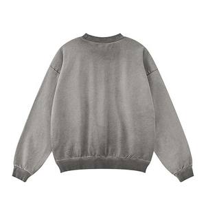 Sudadera de Invierno para Hombre, 100% Algodón, Lavado Ácido, Hombros Caídos, Bordado, Servicio OEM Ecológico con Logotipo Personalizado - Product Image 4