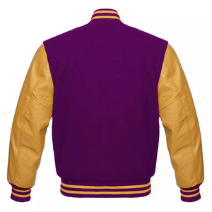 Blouson Bomber Varsity Personnalisé en Satin Enduit, Col Montant, Capuche, Broderie, Respirant, Coupe-Vent, Doublure en Laine pour Homme – Vente en Gros - Product Image 2