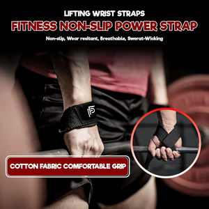 Customizable Unisex Fitness <b>Wrist</b> Wraps Lifting Straps Black Neoprene Rubber Custom Logo Size Customized <b>Weight</b> Lifting Gloves - Product Image 5