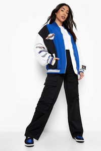 Veste universitaire unisexe, construction durable, coutures renforcées, design de poche à écusson personnalisé, broderie personnalisée, équipe scolaire - Product Image 3