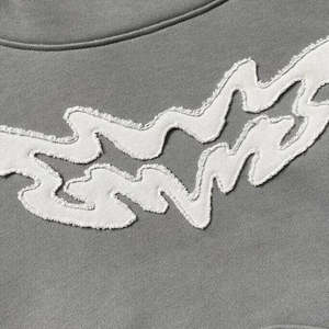 เสื้อฮู้ดดี้ผ้าฟลีซฟอกทรงโอเวอร์ไซส์สำหรับผู้ชาย คุณภาพสูง ผ้าฝ้าย 100% หนัก 410 กรัม ผ้าเฟรนช์เทอร์รี่ ทรงปกติ ปักลายตามสั่ง - Product Image 4