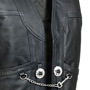 Chaleco de cuero para hombre con embalaje personalizado y precio bajo Chaleco de cuero para hombre con logotipo privado de último diseño personalizado con diferentes colores y tamaños - Product Image 6