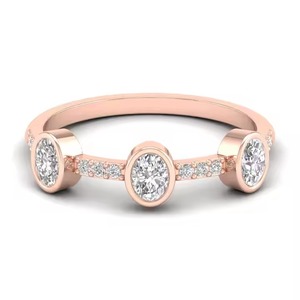 Diseño de moda Mujeres 9K 10K 14K 18K Oro Lab Grown Diamond Promise Anillos Mujeres Propuesta Compromiso Anillos de eternidad - Product Image 1