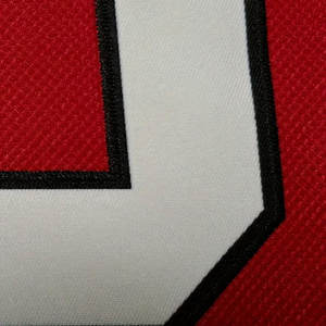 Maillot de hockey sur glace col en V rouge avec lettrage brodé Polyester respirant coupe ample adapté à toutes les saisons - Product Image 3