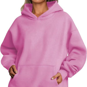 OEM ODM personalizado impreso mujer Sudadera con capucha manga larga pulóver sudadera al por mayor directo de fábrica de algodón polar - Product Image 1