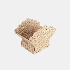 Cesta de algas marinas hecha a mano de nuevo diseño con borde festoneado para almacenamiento en el hogar y organizador decorativo de Vietnam - Product Image 1