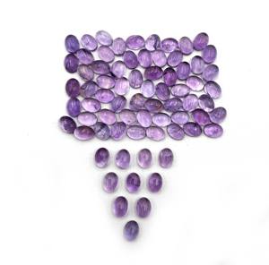 พลอยสีม่วงทรงรีขนาดผสมอเมทิสต์ธรรมชาติอัญมณีทรงหลวม5-12มม. สำหรับเครื่องประดับแหวนและจี้ - Product Image 6