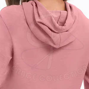 เสื้อครอปแบบสั้นมีฮู้ดขนาดใหญ่พิเศษสำหรับผู้หญิงเสื้อครอปแบบสวมหัวมีฮู้ดสีตามสั่ง - Product Image 5