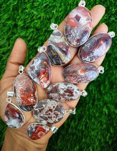 Collar Chapado en plata 925, colgantes de bisel de piedras preciosas naturales, mezcla de formas de moda para mujeres y niños-ajuste de bisel de moissanita - Product Image 1