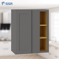Armoire murale d'angle prête à assembler, unité de cuisine moderne RTA, emballage plat avec un look élégant de style shaker