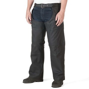 Hombres de cuero Chaps Motocicleta Chaps Plain Bikers Montar Pantalones Vaquero Personalizado Logotipo de cuero CHAPS - Product Image 6