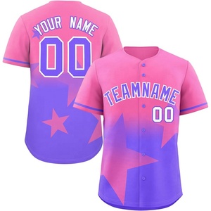 Maillot de baseball respirant en maille avec logo personnalisé, grande taille unisexe, 100 % polyester, imprimé par transfert thermique, faible MOQ - Product Image 2