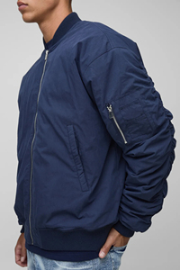 Venta al por mayor 100% de nylon personalizado chaqueta Varsity de los hombres logotipo personalizado bordado ligero streetwear hip hop chaqueta de invierno de los hombres - Product Image 3