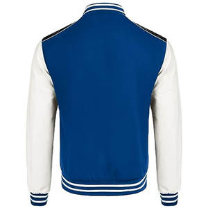 Customized High Varsity Jacket Unique Stylish Satin Bomber Wool Body Leather <b>Arms</b> Solid Color Letterman Baseball Design Winter - Product Image 4