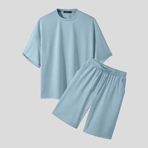 Ensembles jumeaux pour hommes avec logo personnalisé en coton élégant/Vêtements décontractés Survêtements d'entraînement vêtements de sport à bas prix ensembles jumeaux pour hommes d'été 2023 - Product Image 6