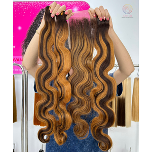 Le produit le plus vendu Trame de cheveux doublement étirés Paquets de cheveux humains de vague de corps vietnamienne Prix de gros de haute qualité - Product Image 1