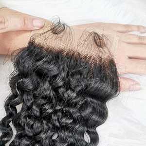 Extensiones de Cabello Virgen Natural Rizado con Micro Anillas, Sin Procesar, de Una Sola Capa, Saludables, Duraderas, Densidad Media, 1 kg, Atadas a Mano - Product Image 6