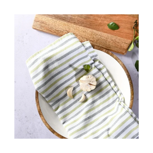 Élégant design géométrique brodé Jai Rectangle Golf Cuisine Fête Mariage 100% Coton Biologique Sans Peluches Lavable en Machine - Product Image 3