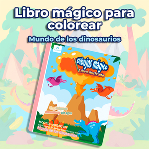 Libro da colorare con dinosauri magici per bambini, divertente libro illustrato per giovani lettori - Product Image 1