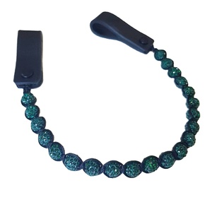 สายคาดคิ้วหนังแท้ลาย100% สำหรับนักขี่ม้าประดับพลอยเทียมและไข่มุกสีม่วงอ่อน - Product Image 3