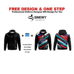 OEM al por mayor de encargo de los hombres de alta calidad transpirable sublimación impresa sudaderas con capucha 100% algodón mezclado invierno Logo apliques - Product Image 2