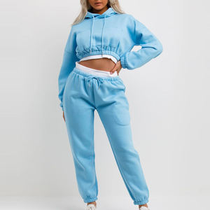 Sudadera informal de invierno con logotipo personalizado para mujer, ropa de calle Vintage bordada, jersey de gimnasio, capucha corta transpirable, largo corto - Product Image 1