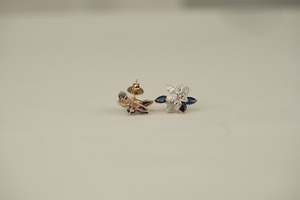 Pendientes de diamantes de oro blanco y oro rosa Chapado en oro de diamante certificado IGI para fiesta de boda y regalo - Product Image 6