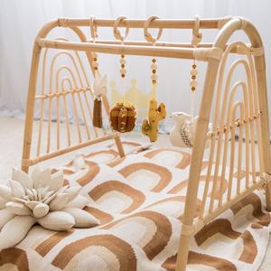 Nuevo diseño caliente tendencia Natural hecho a mano ratán bebé gimnasio jugar Mat deportes/juguete educativo para niños al por mayor - Product Image 3