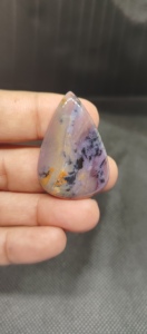 Natural Dendrite Amethyst Cabochons Smooth Flat Back Loose Blue High Quality Mixed Sizes 5-8mm Gemstones Pendant Ring <b>Necklace</b> - Product Image 4