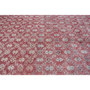 พรมตุรกีขนาดใหญ่พิเศษ 7x11.4 ฟุต พรมปะติดสีแดงวินเทจ - Product Image 4