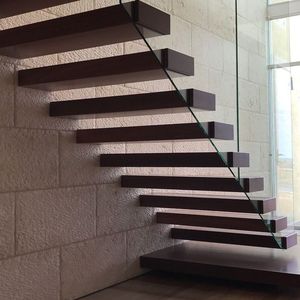 <span class=keywords><strong>Escalier</strong></span> flottant d'entrée majestueux sur mesure, conçu avec une poutre monolithique <span class=keywords><strong>en</strong></span> cascade et des jardinières intégrées - Product Image 6