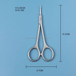 Ciseaux à cuticules professionnels en acier inoxydable, petits, courbés et tranchants, style russe, pour le soin des ongles - Product Image 6