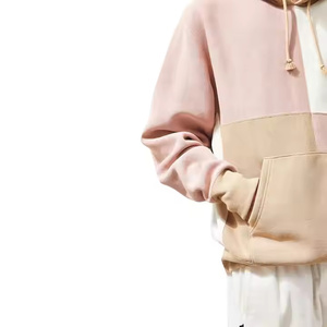 Sudadera con capucha para hombre, corte regular, color liso, con parche bordado desgastado, bajo sin rematar, de peso pesado, para invierno - Product Image 4