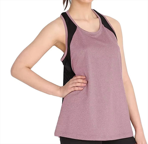 Top sin Mangas Morado para Mujer 2026, Cuello Redondo, Tejido de Punto, Color Sólido, Casual, Transpirable, 100% Poliéster, Último Diseño - Product Image 4