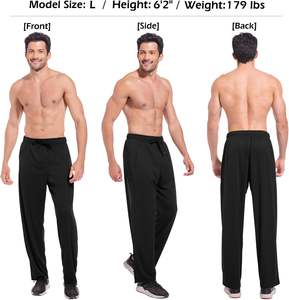 Elastic Waist Mid Vintage Embroidered Casual Colored Worsted Sweatpants - Product Image 2