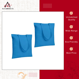 Sacs fourre-tout écologiques en vrac en toile de coton de couleur unie de la plus haute qualité du fournisseur indien - Product Image 2