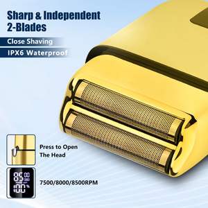 Kit de toilettage professionnel pour hommes, rasoir électrique rechargeable sans fil avec tondeuse à barbe, machine à couper les cheveux, prise américaine - Product Image 4