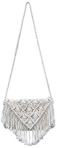 Recién llegado, bolsas de borla de macramé anudadas a mano, bolsa de compras de playa hecha a mano para niñas de la India para bodas - Product Image 3