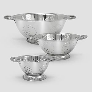 Colador de acero inoxidable para uso en la cocina con diseño sólido, fácil limpieza, resistente al calor, colador de malla fina para la cocina diaria - Product Image 4