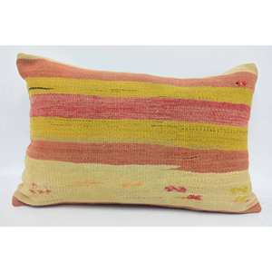 Multicolor Wool Kilim <b>18x18</b> Inch Decorative Accent Pillow Woven with Vintage Fluffy Leaves Pattern Fluffy Accent Cushion - Product Image 1
