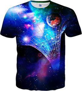 Camiseta de Jersey con Estampado de Galaxia para Hombre, Nebulosa Espacial 3D, Manga Corta, Cuello Redondo, Logotipo Frontal Personalizado, Secado Rápido, Ropa Casual - Product Image 6