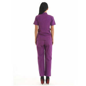 2024 usine en gros marque privée à manches longues confortable femmes infirmière personnalisée mode gommage médical col en v, uniforme d'infirmière - Product Image 2