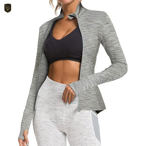 Slim Fit <b>Women</b> Gym <b>Jackets</b> Breathable <b>Zip</b> <b>Up</b> Lightweight Training <b>Jacket</b> Gym Fitness Running Workout Activewear Wholesale - Product Image 3