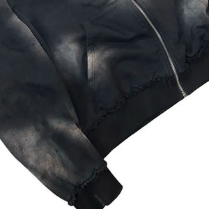 Acid WASH เสื้อฮู้ด2ชิ้นสำหรับผู้ชาย, เสื้อฮู้ด320gsm สตรีทซิปมีฮู้ดสำหรับผู้ชายทรงหลวมไม่มี2025 - Product Image 5