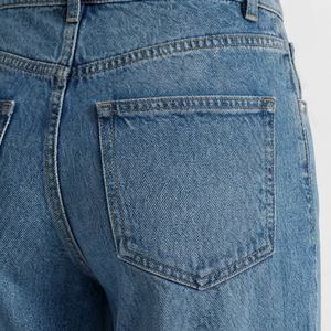 Wide Leg <b>Jeans</b> Women Mid Waist Denim Loose Small Drape Straight Mopping Pants OEM ODM Service Premium Stylish Fashion Trousers - Product Image 5