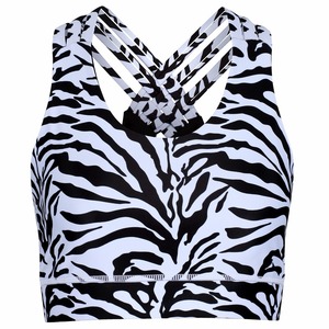 Women High Support Solid Breathable Mesh Sports <b>Bra</b> Seamless Yoga <b>Racerback</b> Crisscross Straps Front Custom Logo Private Label - Product Image 3